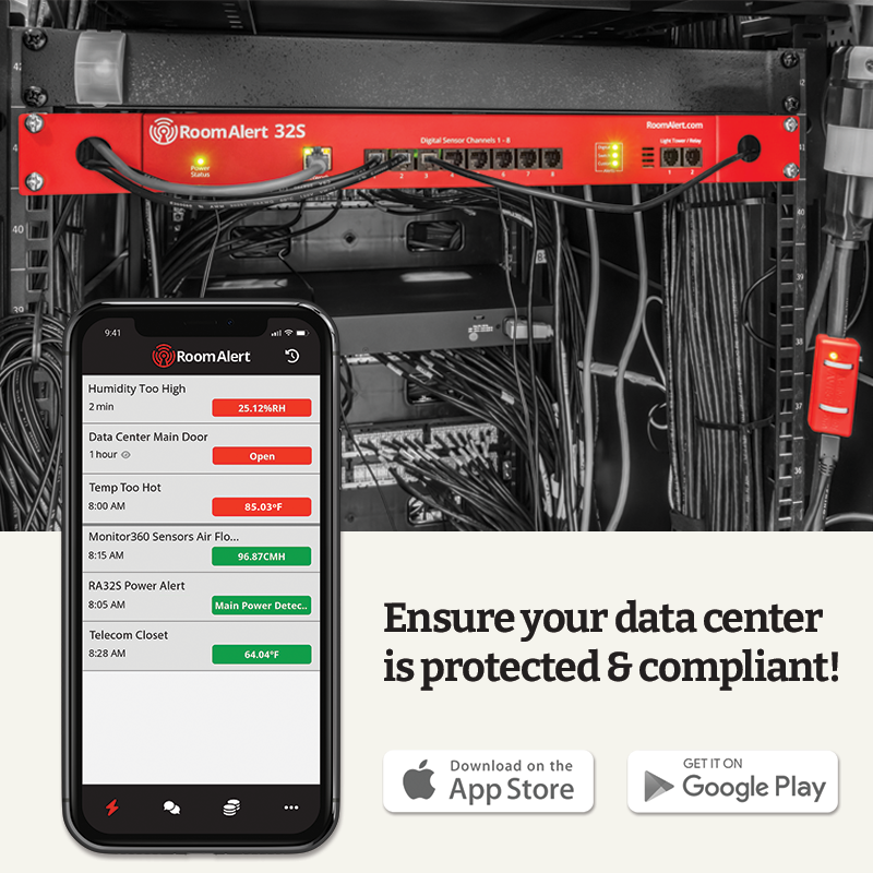 Data Center Environmental Alerts on your Phone