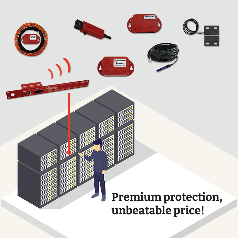 Room Alert 12S Sensors in the Server Room